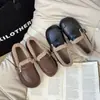 Zapatos Birkenstock de Suela Plana sin Cordones Peludos para Mujer, Cálidos Forrados de Felpa para Invierno, Nuevos Populares 2026 Zapatos Casuales de Algodón para Uso en Exteriores