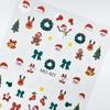 Adesivos de Nail Art da série de Natal Papai Noel Floco de neve Alce Estrelas Elementos de Natal Adesivos de unha em relevo estéreo