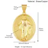 L90 Accesorios para Joyería DIY Vintage Europeo y Americano Encaje de Esmalte con Diamantes Colgante Redondo Chapado en Oro Accesorios para Collares Hechos a Mano