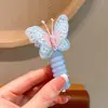 Gomas para el pelo de cable de teléfono coreanas para niños, Gomas para el pelo de lazo bordado, Accesorios para el pelo de niñas