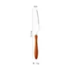 Cuchillo, Tenedor y Cuchara de Acero Inoxidable 304 con Mango de Madera, Set de Vajilla de Madera de Ala de Pollo Japonés, Cuchillo y Tenedor de Acero para Filete Occidentales, Cuchara de Postre de Madera Maciza