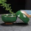 Venta al por mayor Juego de Té Kung Fu Colorido Ice Crack Taza de Pez de Cerámica Tetera Creativa Regalo para Actividad Empresarial Impresión