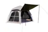 Tenda de Camping Hexagonal Preta de Vinil Shengyuan Factory Automática com Cobertura Completa, Toldo, Proteção Solar, Impermeável