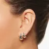 Aretes de Plata de Ley S925 Minimalistas de Moda para Mujer, Diseño Geométrico de Ola, Pendientes Versátiles de Alta Gama, Populares en Europa y América