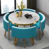 Mesa de Negociação e Conjunto de Cadeiras para Recepção de Luxo Leve Mesa Redonda Pequena de Celebridade da Internet Mesa de Conferência de Escritório Mesa e Cadeiras para Reunião de Loja e Jantar de Convidados