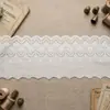 218330 Barra de Renda para Vestuário e Têxteis Domésticos, Bordado Refinado de Algodão Branco, Largura 12,3cm