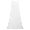 Vestido largo artístico sin mangas, verano 2025, nuevo, falda interior con tirantes, vestido blanco ajustado para mujer