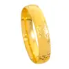 Mismo Estilo de la Tienda de Oro Puzuo Pulsera Ancha de Oro Brillante de 24K Hielo Triturado Pulsera de Escamas de Pescado Cerrada de Lujo Accesible de Moda para Mujeres