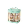 Bolsa de Tocador de Lunares Más Vendida Bolsa de Maquillaje Portátil con Compartimentos Gran Capacidad Bolsa de Almacenamiento Impermeable Bolsa de Almacenamiento de PVC Transparente