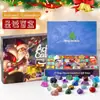 Caja Misteriosa de Piedra Cruda de Cristal Natural Navideña Piedra de Cristal Poke-a-Dot Agujero-a-Agujero Infantil Regalo Calendario de 24 Compartimentos Transfronterizo