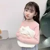 Y2581 # Camiseta Térmica Base para Meninas para Outono e Inverno, Camiseta de Manga Longa Infantil, Camiseta Térmica Estilosa para Bebê com Gola Alta Meia.