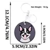 Parches bordados de lindo gato y perro de dibujos animados, parches redondos de animales, accesorios hechos a mano para bolsos, colgantes para llaves