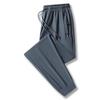 Calças do pai Verão Cintura Fina Cotovelo Calças Esportivas Calças Casuais de Meia-Idade Soltas para Idosos Calças Legais de Seda de Gelo para Homens