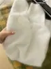 Suéter Feminino Marrom Coreano Gola Redonda Malha Imitação de Veludo de Visão Longa Manga Longa Outono Inverno Peludo Macio Top Ceroso