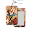 Rei Macaco Sun Wukong Pintura a Óleo Porta Cartões Deslizante para Cartão de Ônibus Marca de Fábrica Porta Armazenamento de Cartão de Acesso Cartão Bancário