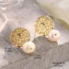 Aretes de Verano de Perla Natural Carta de Amor Camelia Arete Color Libre Sencillo Moda Alta Gama Aretes Ins
