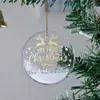Venta Caliente Transfronteriza Imitación Ps Cristal Redondo Transparente Decoración Colgante Árbol de Navidad Atmósfera Colgante Corazón de Navidad