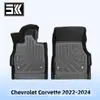 Adecuado para Chevrolet Corvette 2022-2024 Material 3D para Todo Clima Tapete de Piso TPE Tapete de Cajuela