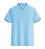 Camiseta de poliéster y algodón con solapa, Camisa polo de manga corta, Uniforme escolar personalizado con logo impreso, Camisa cultural, Camiseta personalizada versátil