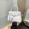 Bolsa de Mão Elegante Retrô Casual da Moda para Mulheres 2025 Primavera Novo Padrão Simples Texturizado Bolsa Transversal de Ombro Único