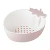 Cesta de escorrer de camada dupla cesta de frutas abacaxi morango cesta de armazenamento de cozinha criativa cesta de vegetais cesta de lavagem de vegetais cesta de escorrer de plástico