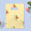Bolsa de plástico para tienda de ropa, venta al por mayor, con estampado de dibujos animados de flores, cuatro dedos, portátil, para compras, regalo