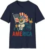 Camiseta Algodão Tamanho Europeu com Estampa Patriótica - Camiseta Unisex Softstyle