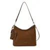 Bolsa Tote Transfronteiriça Simples e Versátil para Mulheres, Bolsa de Ombro Marrom Retrô, Bolsa de Ombro Cruzada para o Dia a Dia, Bolsa de Ombro de Alta Qualidade