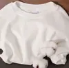 Camiseta de Manga Larga Ajustada Estilo Nuevo de Primavera y Otoño Estilo Coreano Simple Versátil Fruncida Estampada DIY Ropa de Grupo