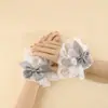Puños de Manga con Lazo de Encaje Lolita, Accesorios de Muñeca Lolita, Mangas de Muñeca para Sesión de Fotos de Niñas