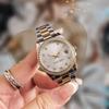 Reloj Redondo Oro Rosa para Mujer Reloj de Estudiante de Temperamento Casual para Dama Reloj de Nicho de Moda Retro Impermeable