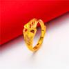 2021 Nuevo Chapado en vivo 24k oro simulación joyería dama anillo rosa anillo de oro de arena Vietnam venta al por mayor