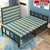 Cama individual plegable para uso doméstico, Cama simple para siestas para adultos, Cama para siestas de oficina, Cama de madera con tablero duro económica