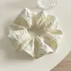 Estilo Coreano Sencillo Tela Jacquard Pliegue Lazo para el Pelo Intestino Grueso Versátil Diario Cola de Caballo Moño Cuerda para el Pelo Flor en la Cabeza Femenino