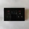 Interruptor de Pared para Hogar de Vidrio Templado Interruptor para Hotel Boutique Plata Estrella Enchufe USB Panel de Interruptores de Comercio Exterior