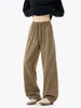 Calça esportiva casual de veludo cotelê 2026 versátil tie-dye nova calça de perna reta tendência outono masculina folgada longa