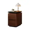 Mesita de noche pequeña de alta gama negra con almacenamiento, nuevo modelo 2026 para dormitorio del hogar, mueble auxiliar pequeño moderno y simple