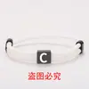 Pulseira Corda de Milão Multicor Transfronteiriça 26 Letras Aço Inoxidável Preto Letreiro Ajustável Pulseira de Corda Trançada