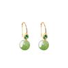 Pendientes de plata de ley s925 con cuentas redondas de jaspe Hotan bañados en oro, con personalidad sencilla y moderna para mujer.