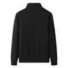 Sudadera con cuello alto para hombre, Nueva chaqueta deportiva casual de otoño, Cárdigan suelto con cremallera para jóvenes y adultos de mediana edad, Ropa de abrigo