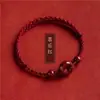 Fivela de Segurança pulseira de corda vermelha tornozeleira ano animal coelho pulseira de segurança saúde tecida à mão pulseira de cinábrio masculino e feminino