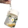 Vaso Mini Portátil de Verano de Pequeña Capacidad, Vaso de Vidrio con Margaritas, Vaso de Agua Lindo de Estilo Japonés de Verano Famoso en Internet para Mujeres, Taza de Té