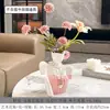 Vaso de arte de modelagem corporal ao toque avançado, arranjo de flores para sala de estar, decorações para armário de vinho doméstico, ornamentos de nicho, atacado