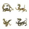 Latón Cuatro Bestias Sagradas Estilo Chino Regalos: Dragón Verde, Tigre Blanco, Ave Bermellón, Tortuga Negra Adornos para Estudio Decoración de Sala de Estar Oficina