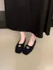 Bailarinas poco profundas de estilo retro francés con lazo para mujer, nuevo modelo de verano 2026, zapatos Mary Jane planos de cuero suave para uso en exteriores