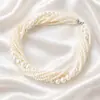 Collar de Perlas de Imitación Ins para Mujer, Cadena Corta para Clavícula, Gargantilla Multicapa, Joyería Elegante para el Cuello