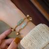 Pulsera de cuerda trenzada de jade Hetian simple moda elegante para mujer estilo étnico pulsera de jade Hetian al por mayor pulsera estilo étnico