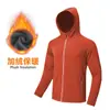 Venda quente comércio exterior forrado de lã jaqueta esportiva casual corrida montanhismo treinamento terno masculino com capuz zíper jaqueta plus size