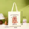 Bolsa de Lona con Dibujos en Stock, Personalizable, Engrosada, Bolsa de Lona de Gran Capacidad, Bolso de Hombro, Se Puede Imprimir con Logo, Bolsa de Compras