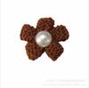 Otoño e Invierno nuevo algodón de leche flor de cinco pétalos accesorios de lana ganchillo flor pequeña decoración de ropa accesorios de tocado de flor pequeña